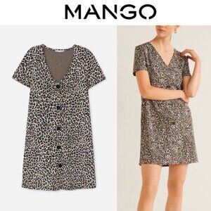 Mango Animal Print Mini Dress